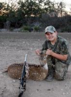 Young Hunter w/ Axis Doe